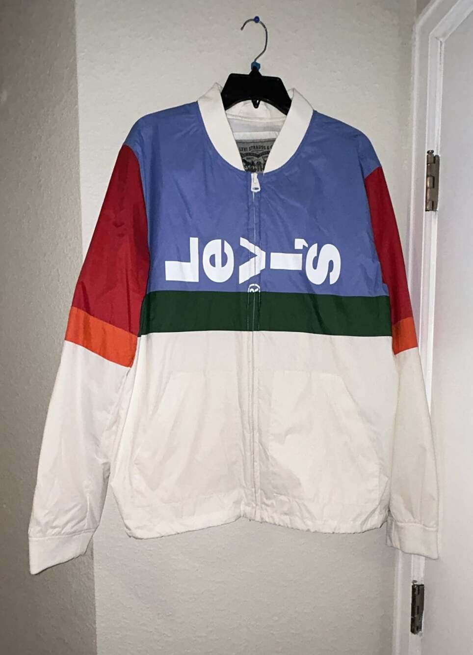 Levi's Color Block Windbreaker Jacket Multicolor Full Zip